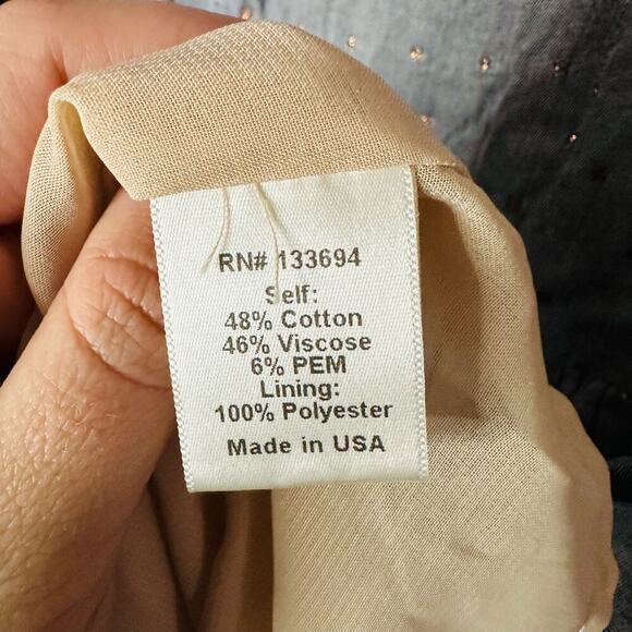 PAPER CROWN Women's Gray Speckled Copper Ties at Wrist Oversized Dress Size XS - Picture 8 of 9